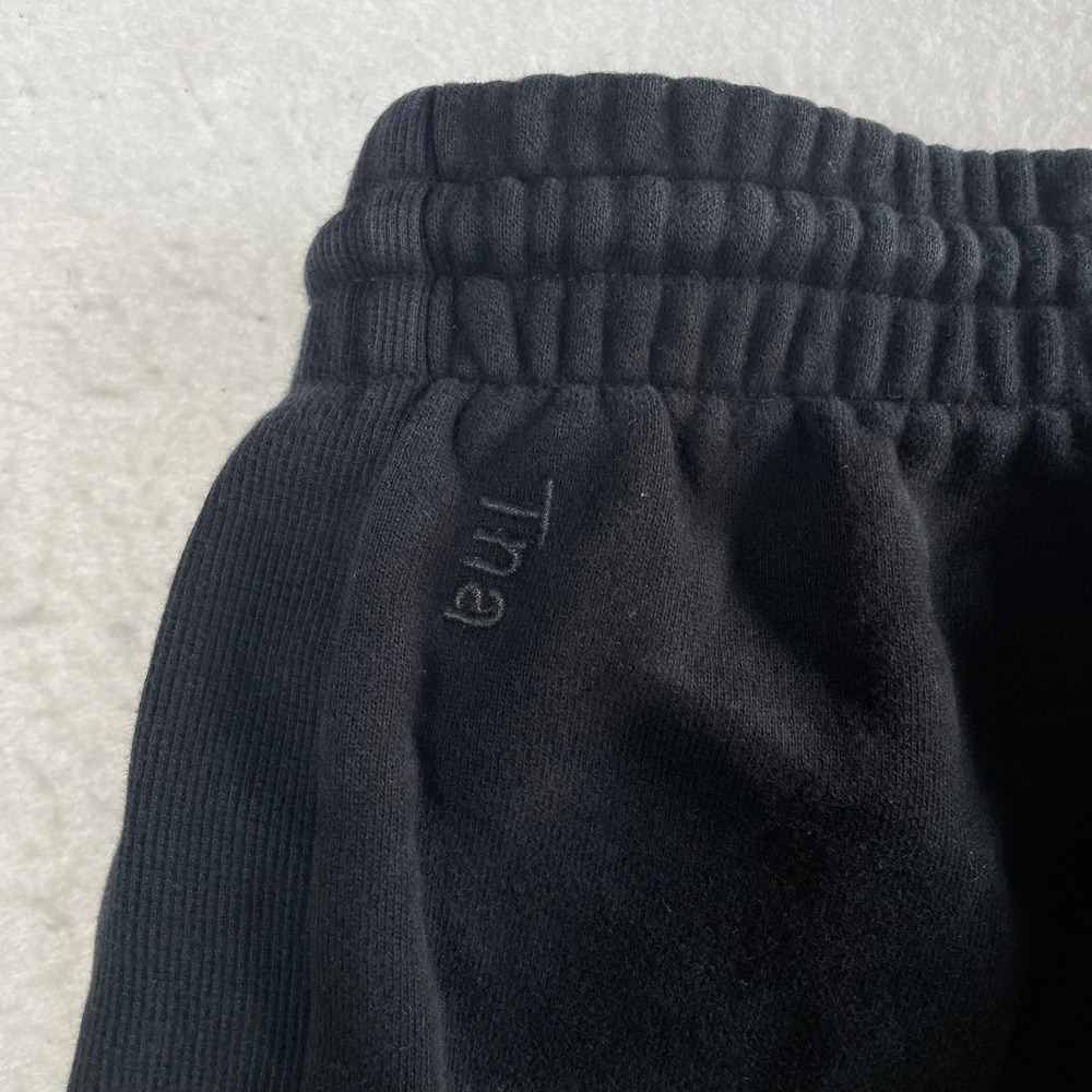 Tna Sweatpants Women XS Black Cozy Fleece Boyfriend Joggers Elastic Drawstring